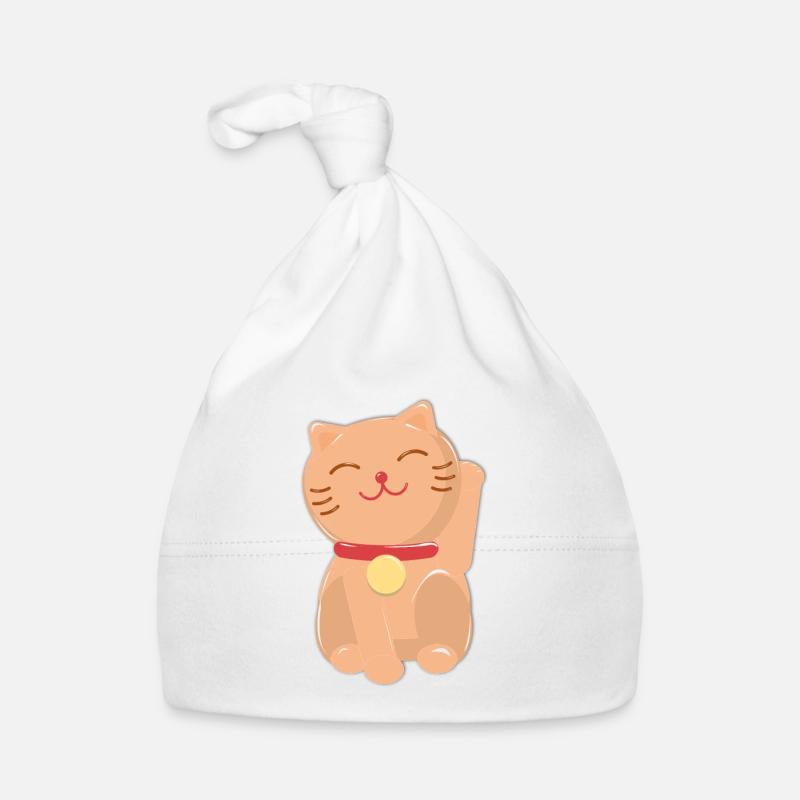 Cat - happy cat Organic Baby Cap