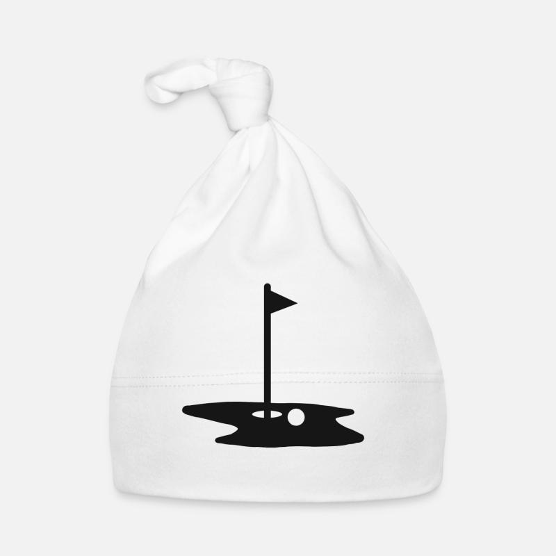 Golfschläger Golfball Golfer Golfspieler Golf Baby Bio-Mütze