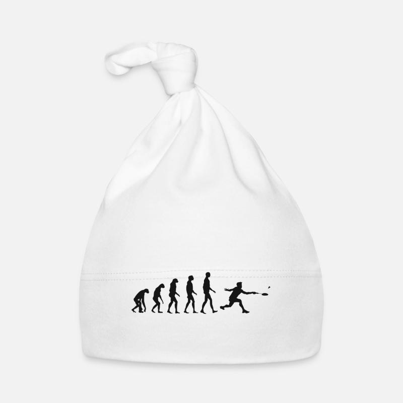 Federball Evolution Badminton Entwicklung Geschenk Baby Bio-Mütze