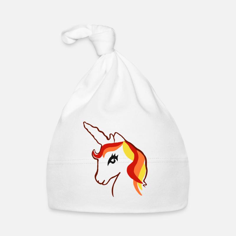 Einhorn Mädchen Geschenk Unicorn Einhörner Tier - Baby Bio-Mütze - Weiß