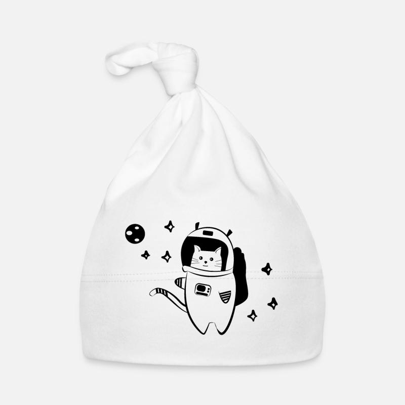 Cool cat in space Organic Baby Cap