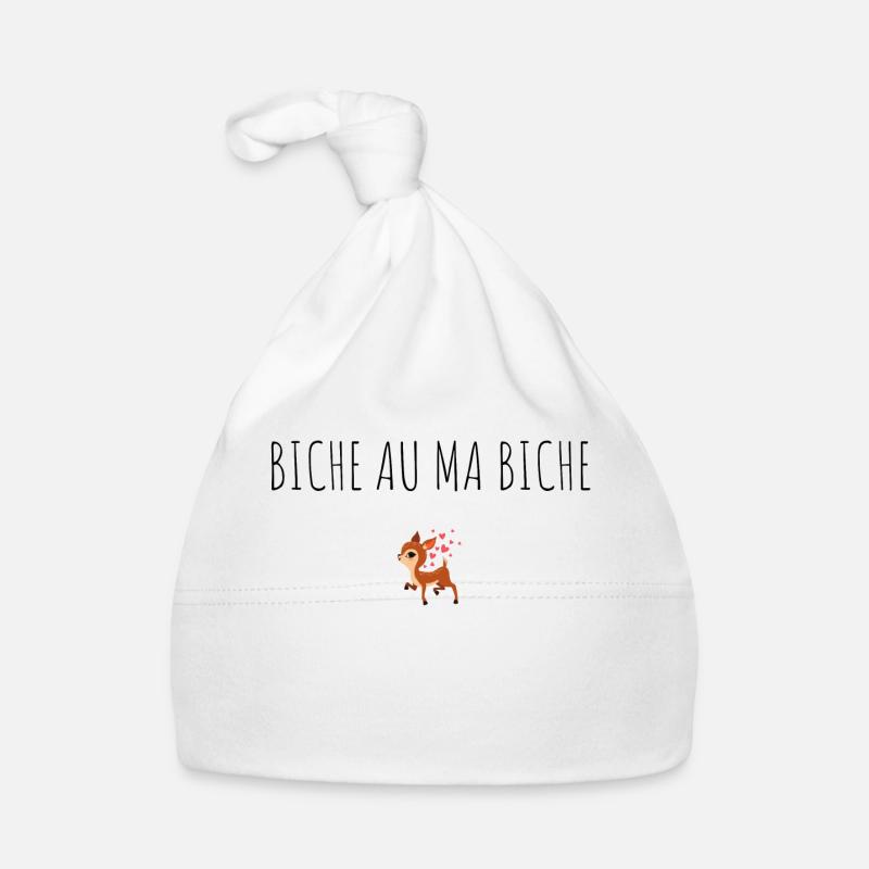 BICHE AU MA BICHE idée cadeau humour Bonnet bio Bébé
