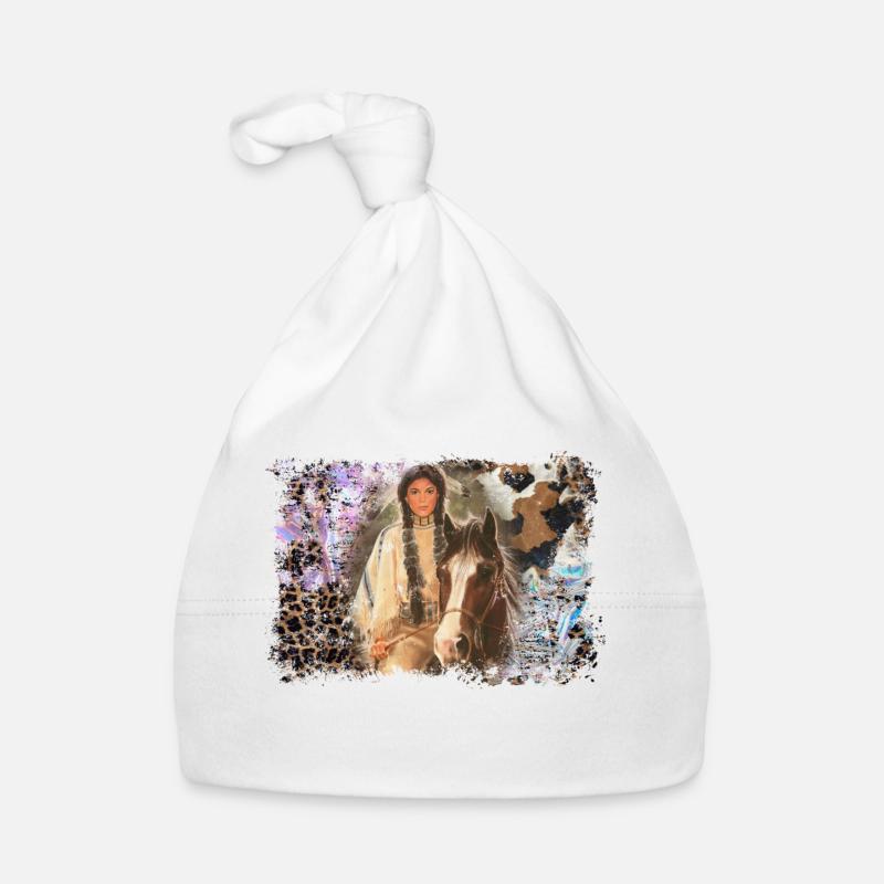 Chef indien vintage - Bonnet bio Bébé - blanc