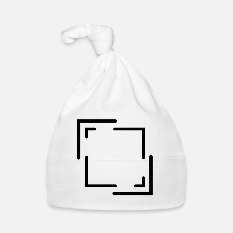 Cadre noir avec des lignes de décoration Bonnet bio Bébé