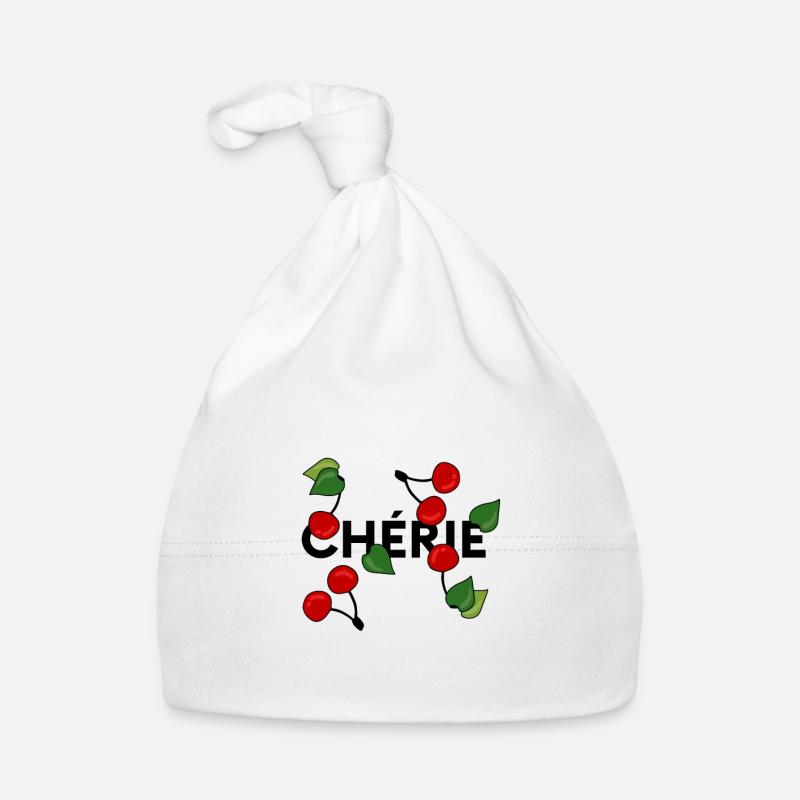 cherry „chérie“ Statement mit Kirschen Baby Bio-Mütze
