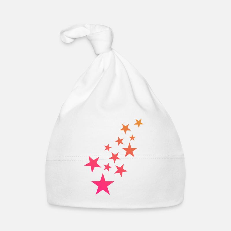 Star asterisk pattern decoration Organic Baby Cap