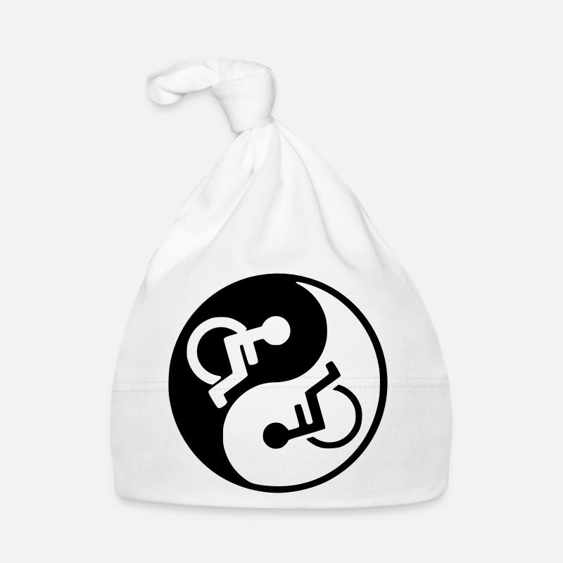 Fauteuil roulant Yin et yang conception de fauteuil roulant * - Bonnet bio Bébé - blanc