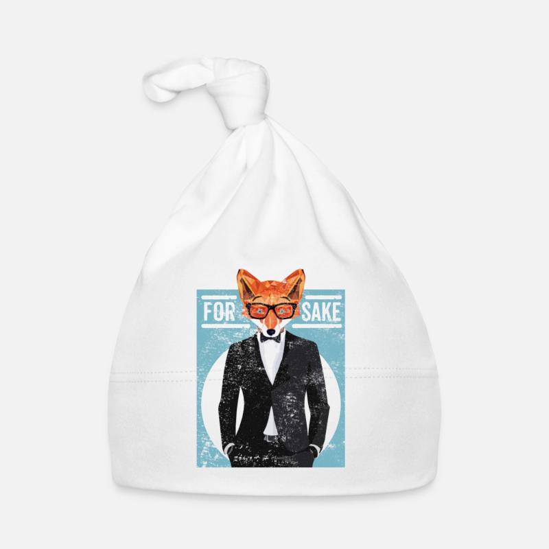 Renard animal Abstrait Bonnet bio Bébé