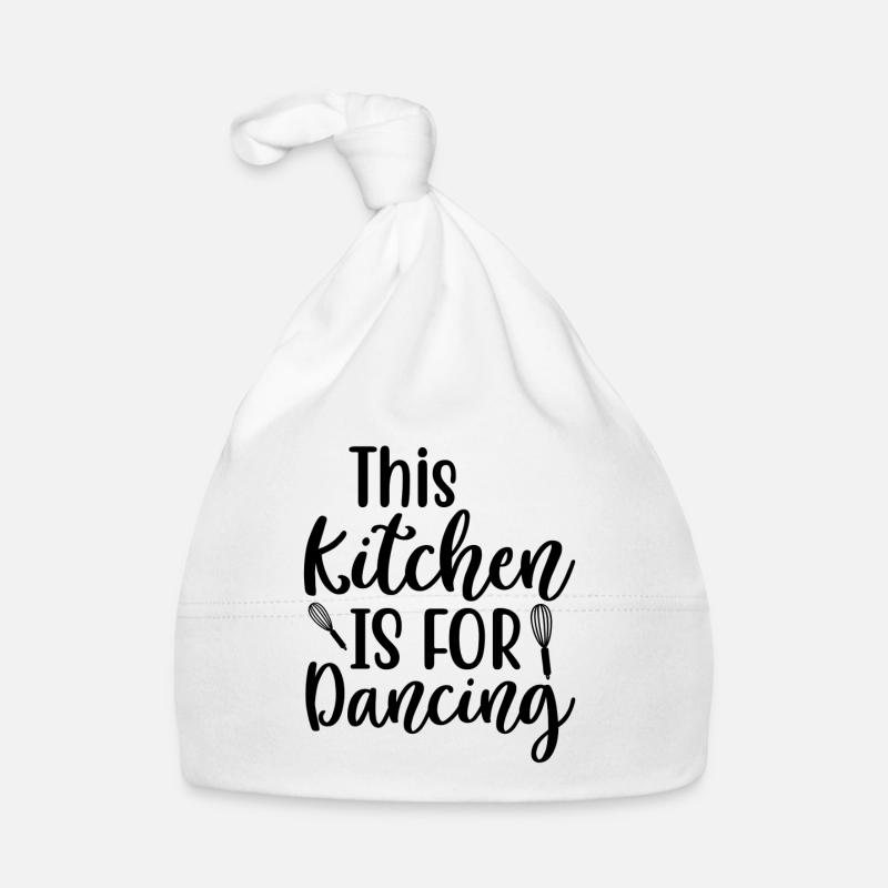 This Kitchen Is For Dancing Spruch Baby Bio-Mütze