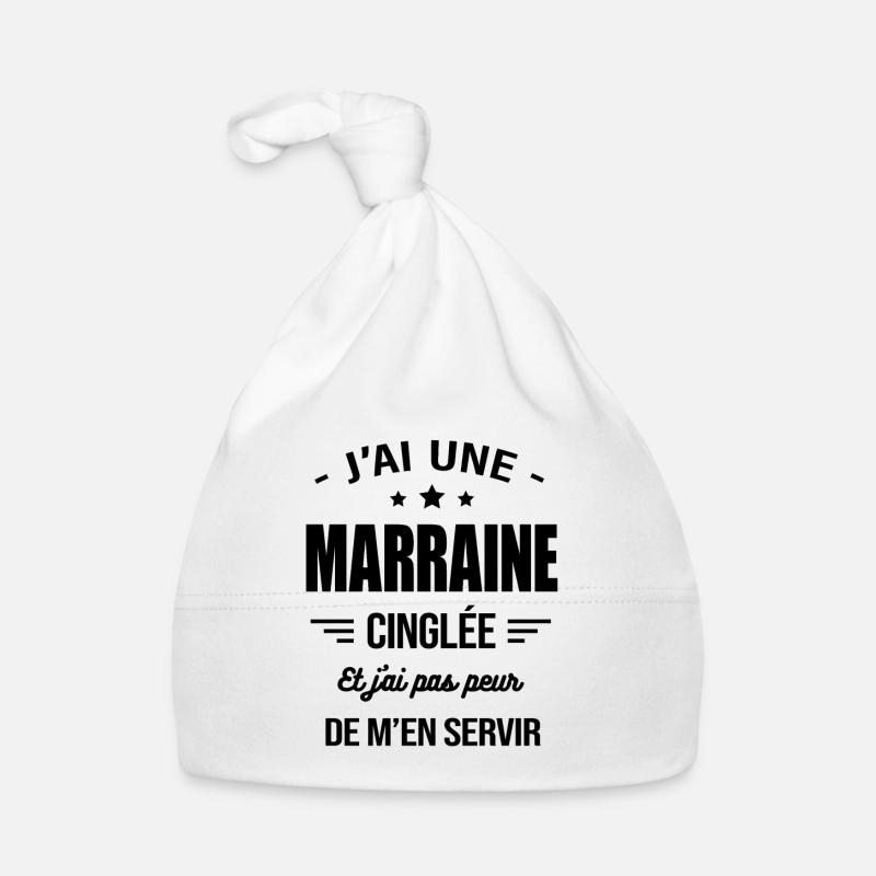 J'AI UNE MARRAINE CINGLÉE Bonnet bio Bébé