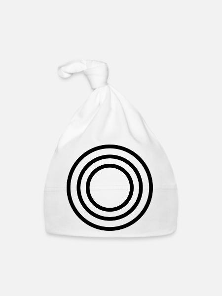 Kreis Symbole Zeichen - Baby Bio-Mütze - Weiß - Vorne