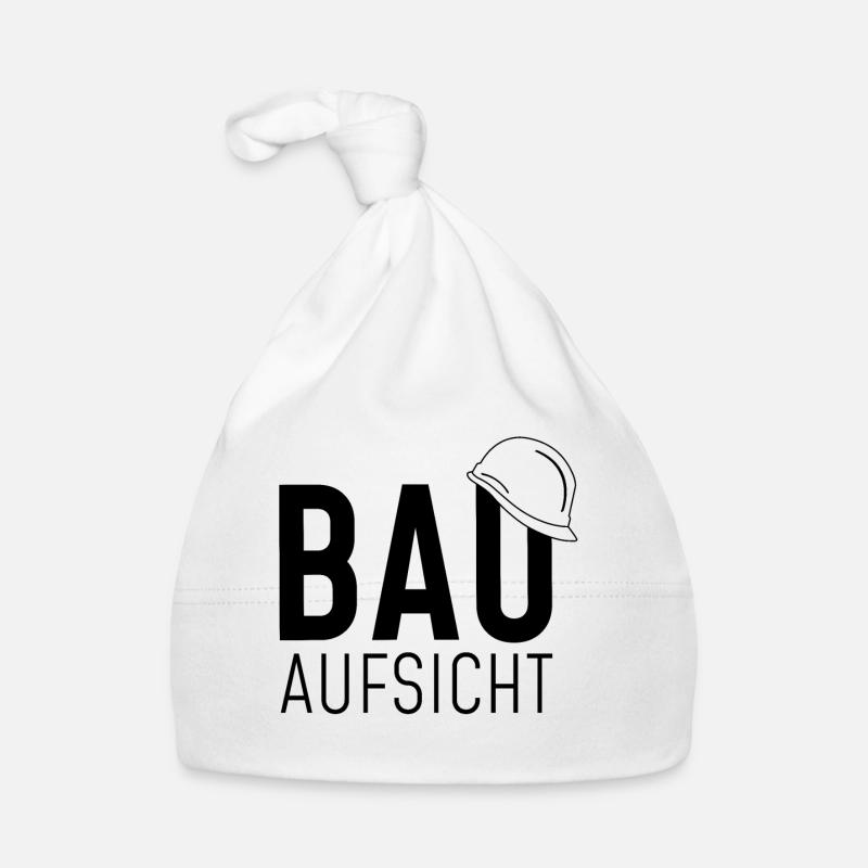 Bauaufsicht mit Helm Baby Bio-Mütze