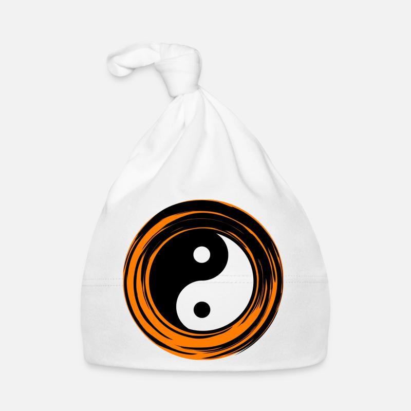 Yin-Yang orange Baby Bio-Mütze