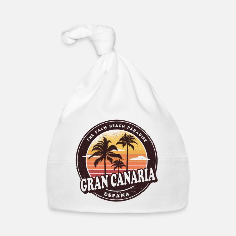 Gran Canaria Spanien Vintage Beach Design Baby Bio-Mütze