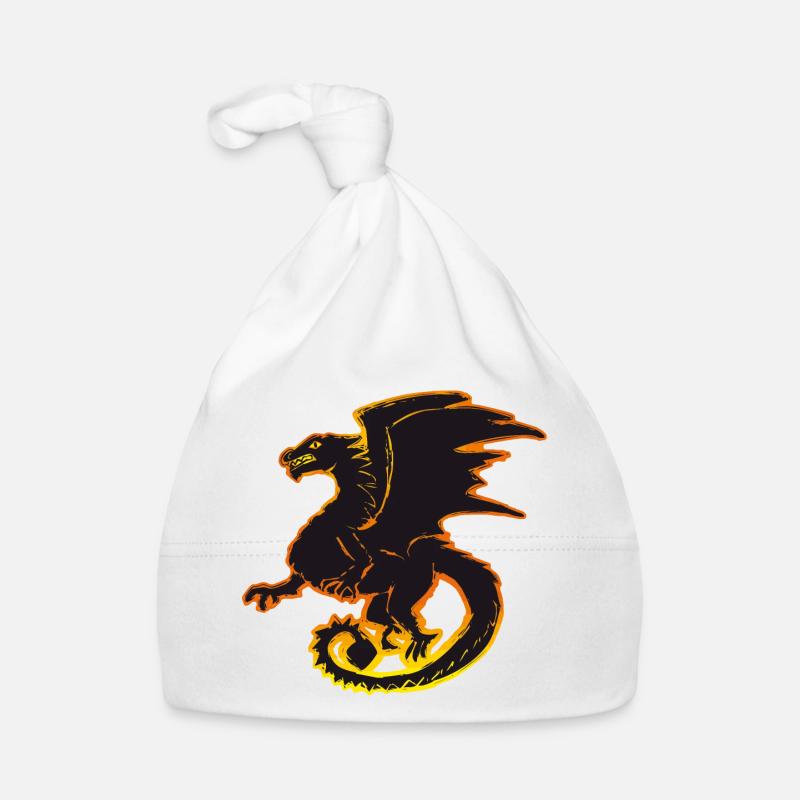 Drache, Drachen, dragon, draco, Feuer, fire Baby Bio-Mütze