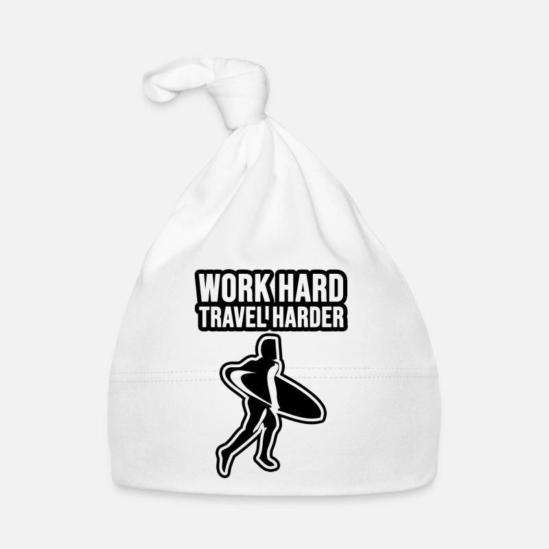 Travailler dur voyager plus fort Bonnet bio Bébé
