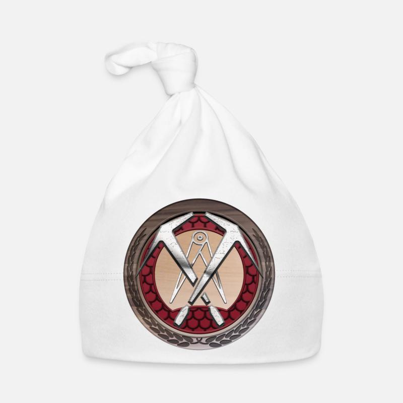Handwerk Dachdecker Emblem Baby Bio-Mütze