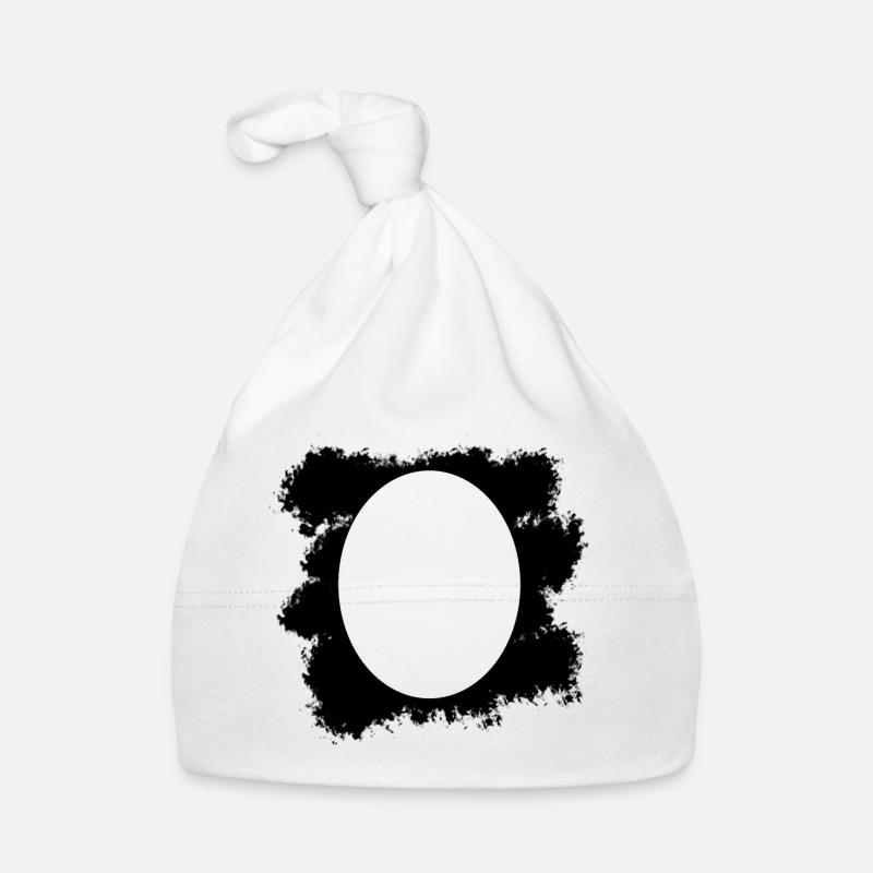 Fond de tache de couleur noire ovale Bonnet bio Bébé