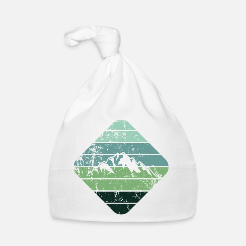 Mountain - Organic Baby Cap - white