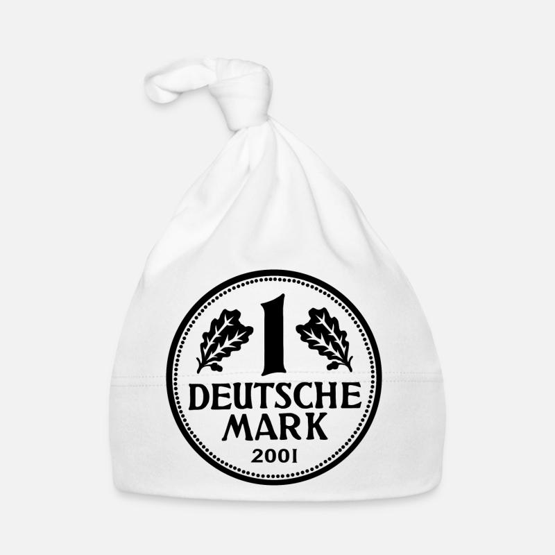 DM Deutsche Mark D-Mark black Organic Baby Cap