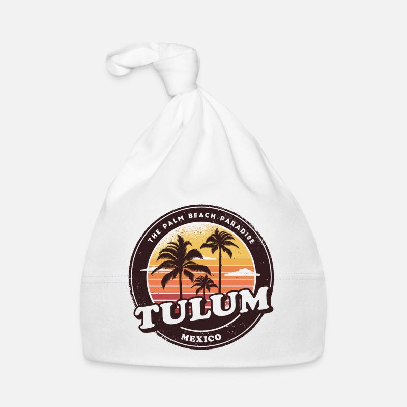 Tulum Mexico Vintage Beach Design Organic Baby Cap