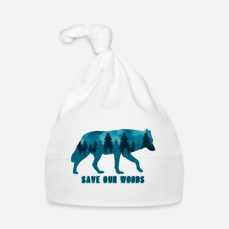 Climate Change Environmental Protection Wolf Organic Baby Cap