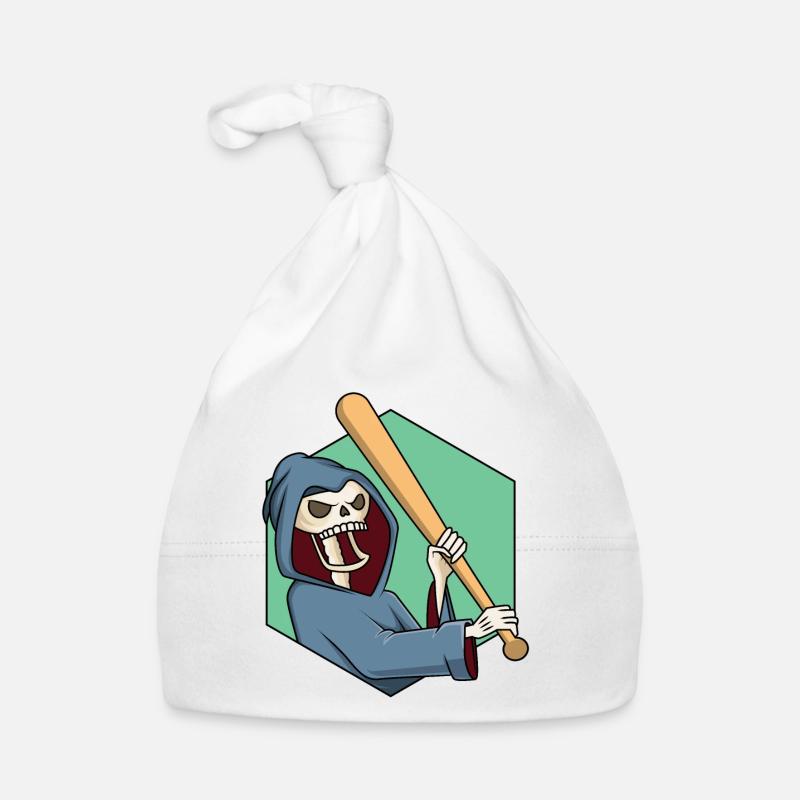 Grim Reaper avec batte de baseball Bonnet bio Bébé