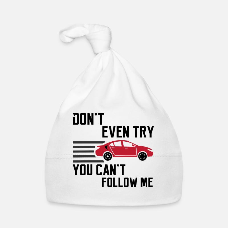 Déclaration de voiture de sport de course Pilote de course Bonnet bio Bébé