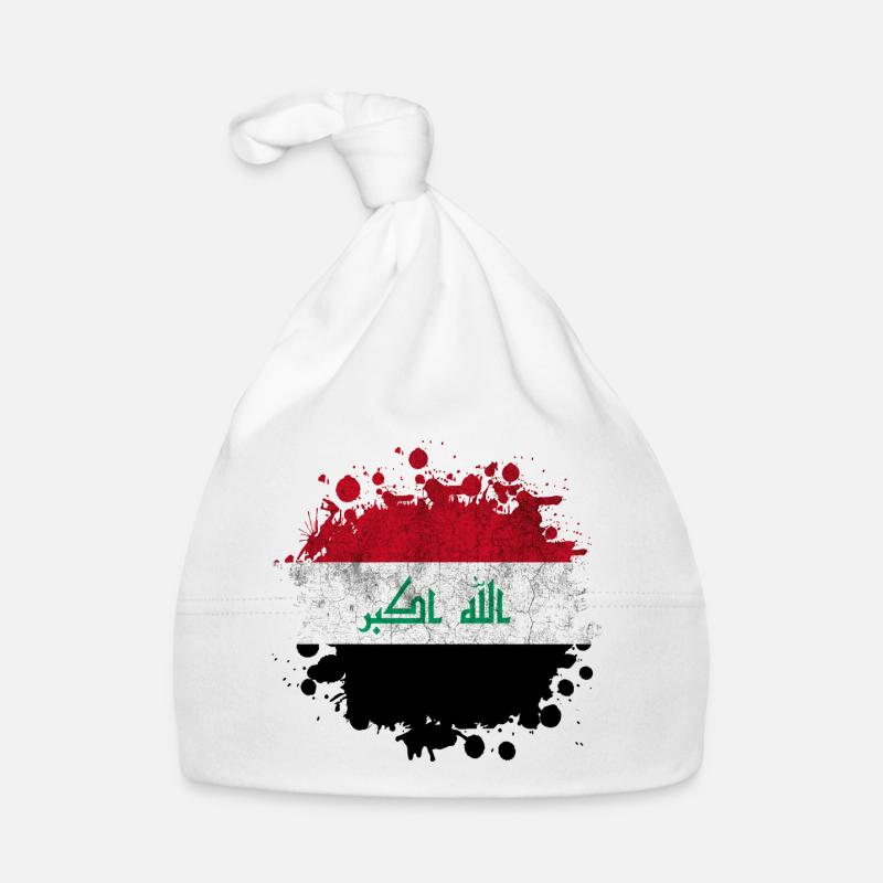 Conception de drapeaux Splash Irak Bonnet bio Bébé