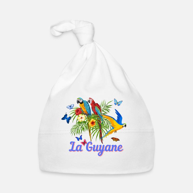 La Guyane - Bonnet bio Bébé - blanc
