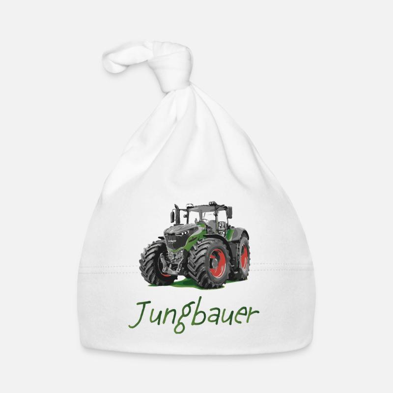 Jungbauer - Baby Bio-Mütze - Weiß