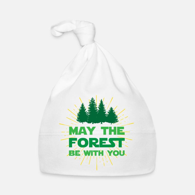 Que la forêt soit avec vous - Bonnet bio Bébé - blanc