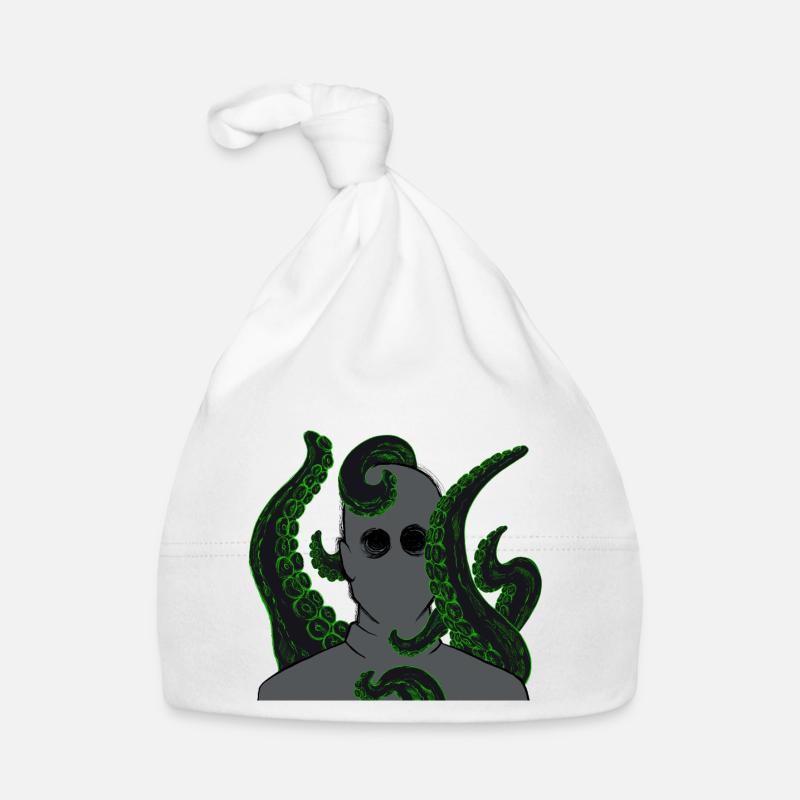 Portrait Neon Tentacle Organic Baby Cap