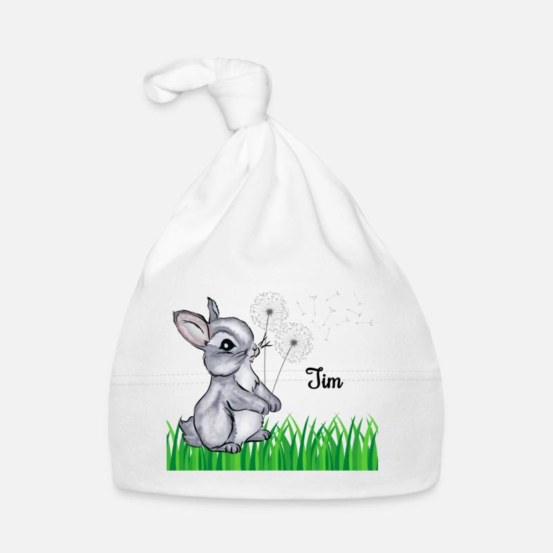 Rabbit Name Gift Tim Organic Baby Cap