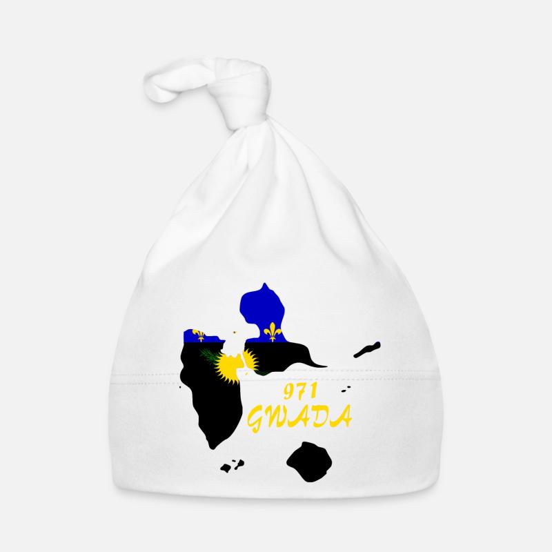 Guadeloupe - Bonnet bio Bébé - blanc