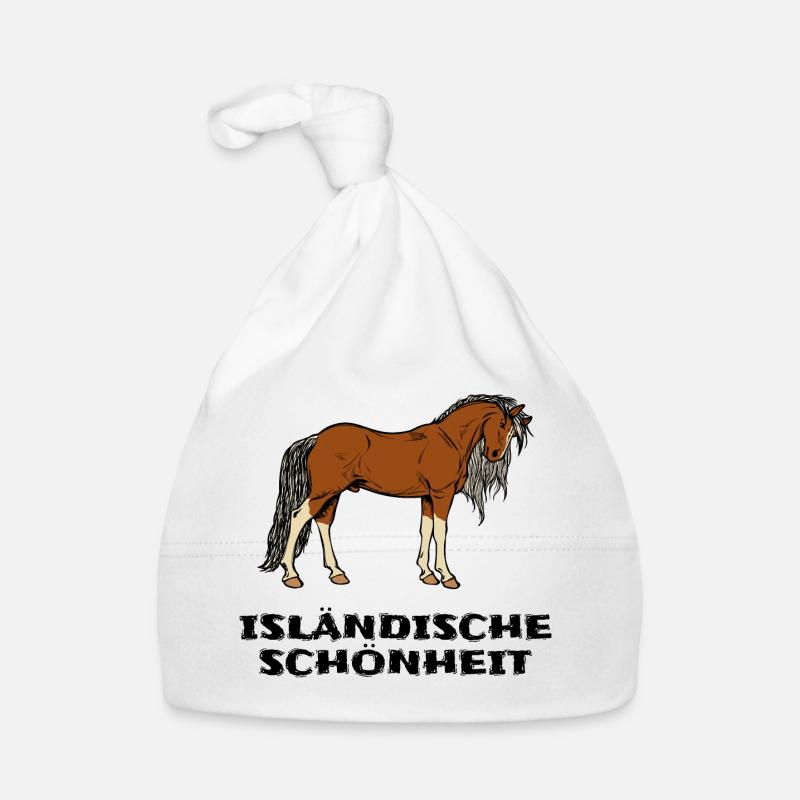 Isländer Pferde Statement Islandpferde Pferdenarr Baby Bio-Mütze