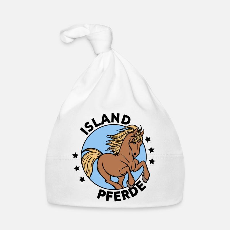 Stute Pferde Statement Islandpferde Pferdefan Baby Bio-Mütze