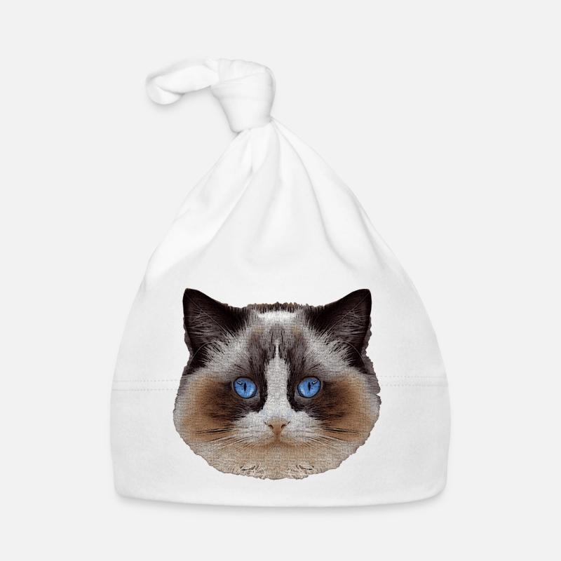 Ragdoll, samtpfote, Katzen design Baby Bio-Mütze