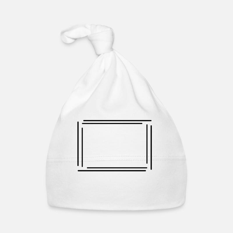 Rectangular frame with black lines Organic Baby Cap