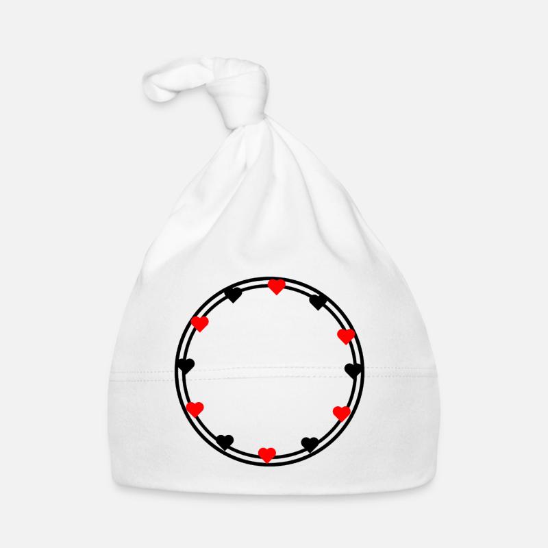 Cœurs en décoration de cadre rond Circulaire Bonnet bio Bébé