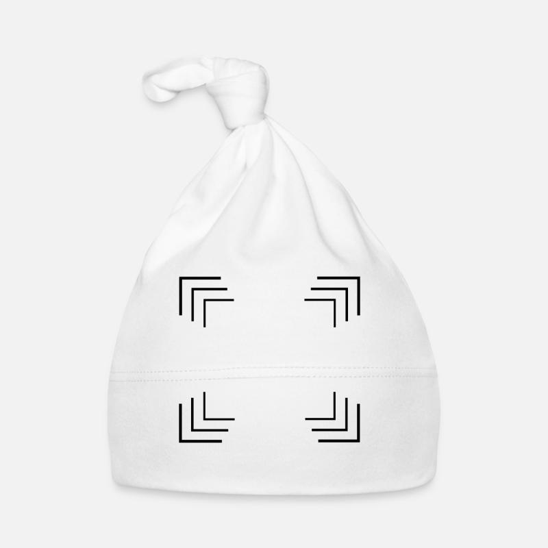 Corners frame in black Organic Baby Cap