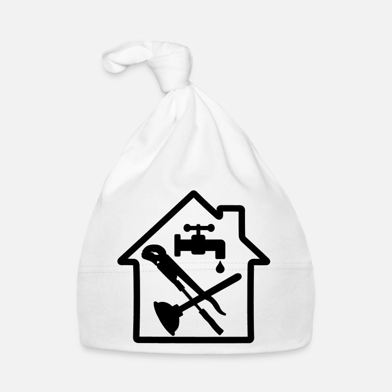 Tools logo plumber in cottage 2 Organic Baby Cap