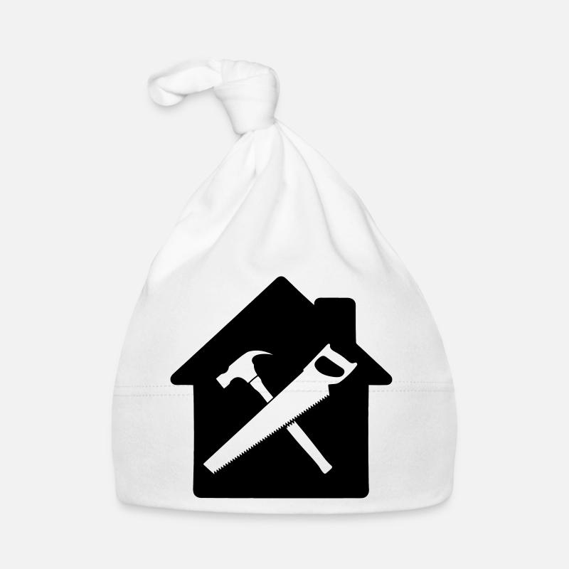 Carpenter tool logo house building Organic Baby Cap