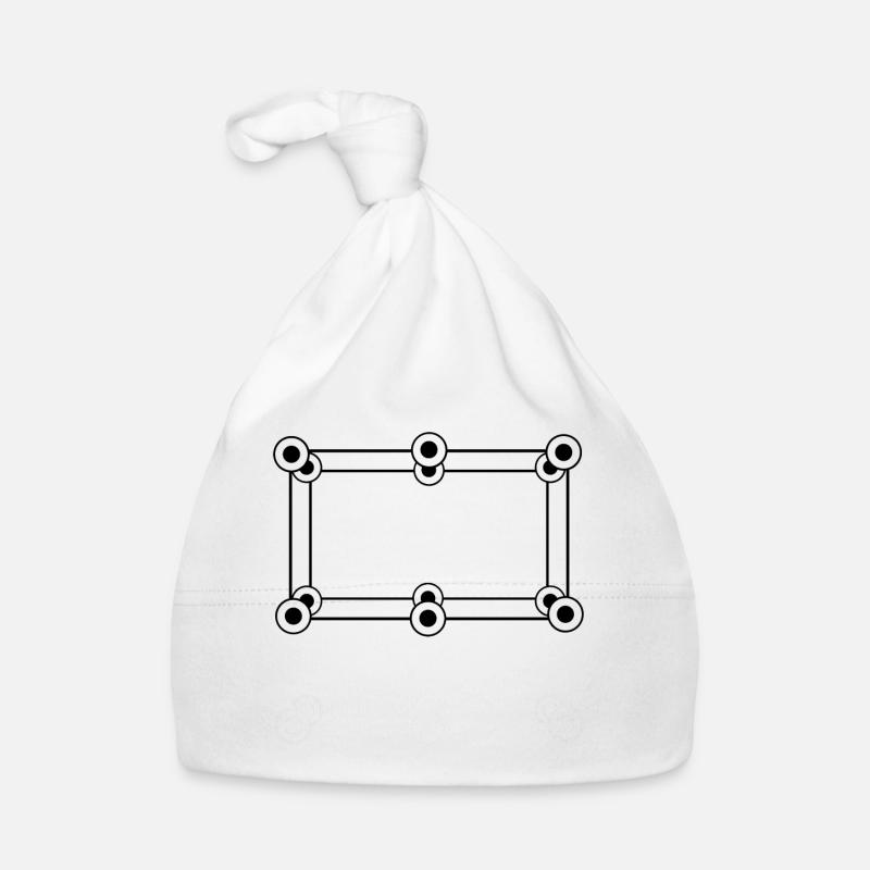 Futuristic frame with circles points Organic Baby Cap