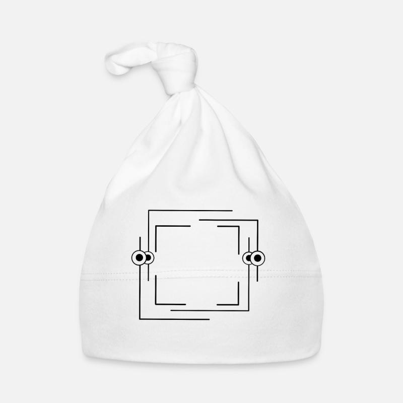 Black border Dash line Basic text Organic Baby Cap