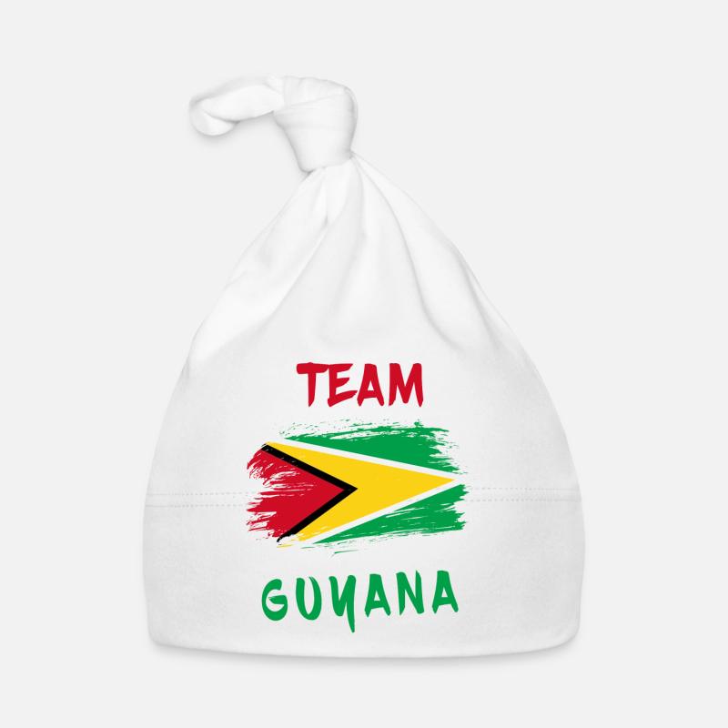 Drapeaux de l'équipe Guyane - Bonnet bio Bébé - blanc