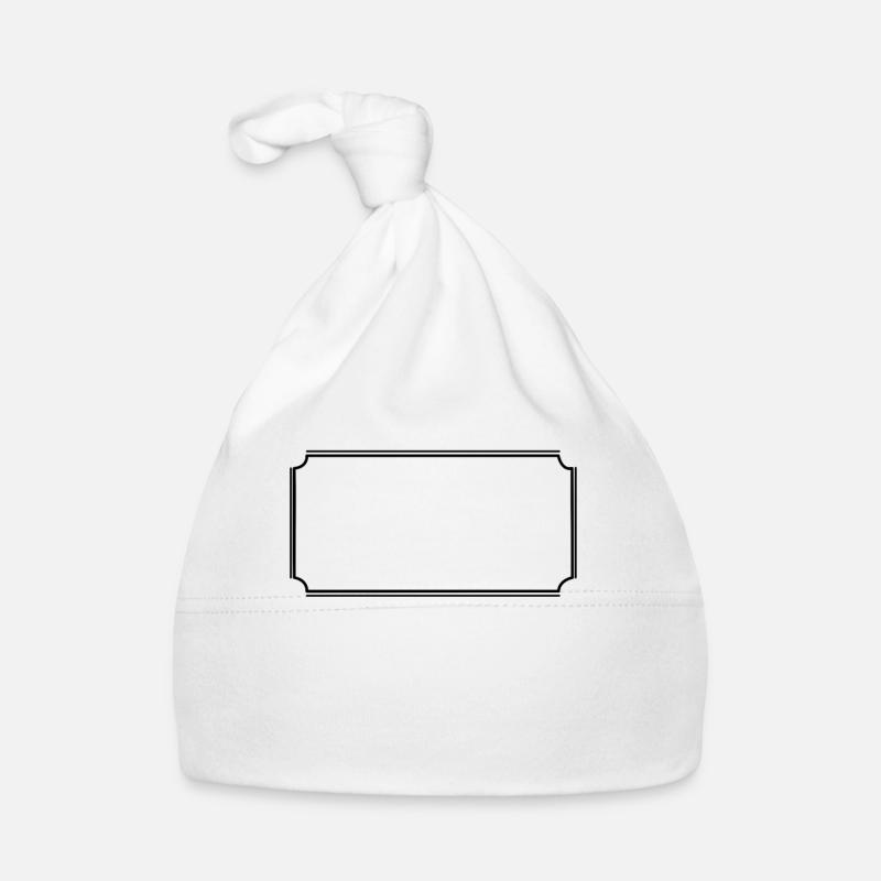 Cadre angulaire en texte de base noir Bonnet bio Bébé