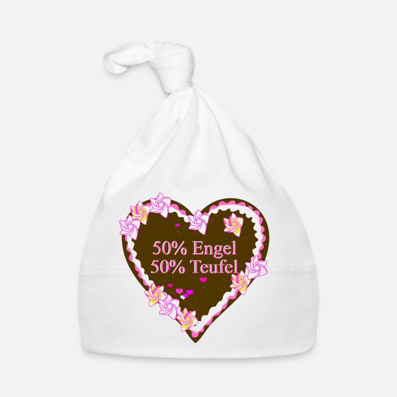 Lebkuchenherz Engel Teufel Baby Bio-Mütze