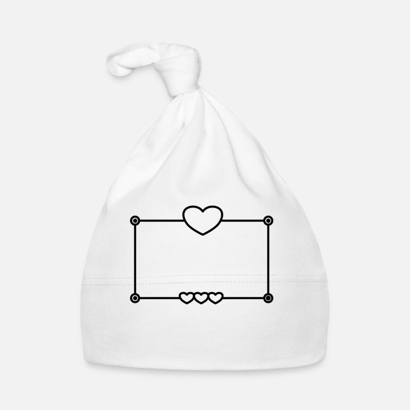 Cadre de cœur Forme rectangulaire Arrière-plan Bonnet bio Bébé
