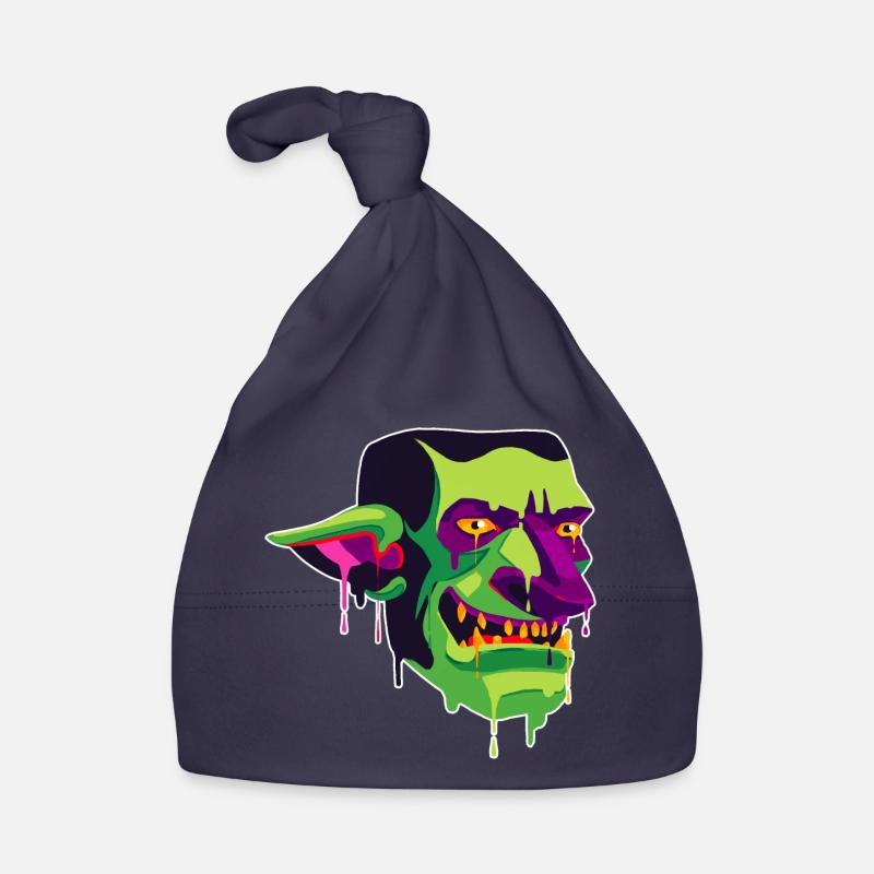Creepy and beautiful Goblin Monster Design Organic Baby Cap